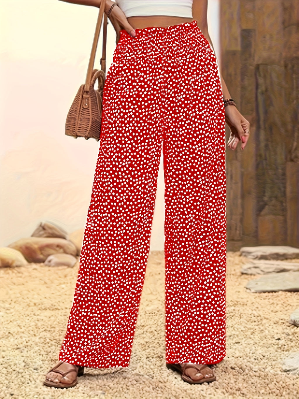 Casual Elastic Waist Loose Pants for Women