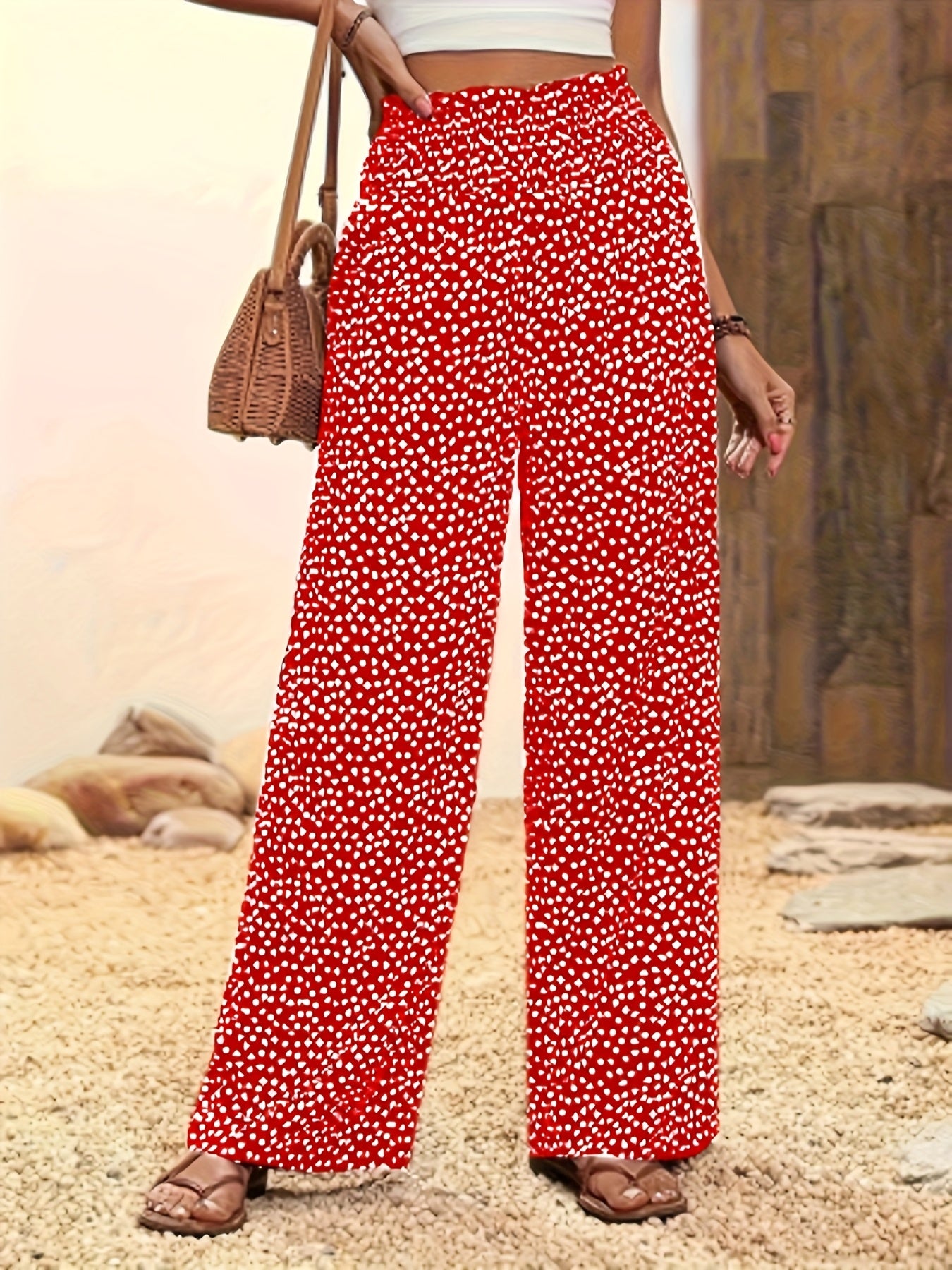 Casual Elastic Waist Loose Pants for Women