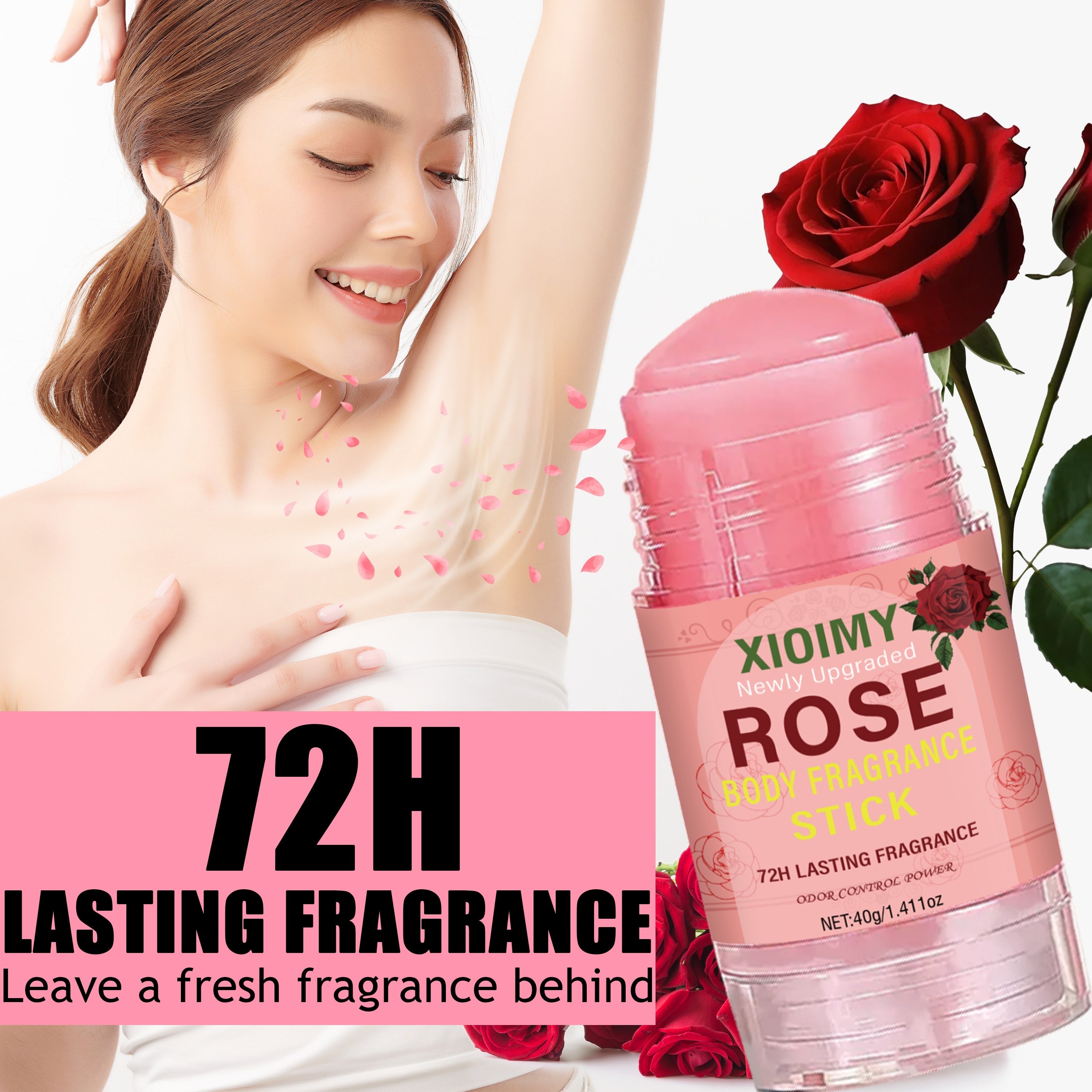 72-Hour Freshness Rose Body Fragrance Stick