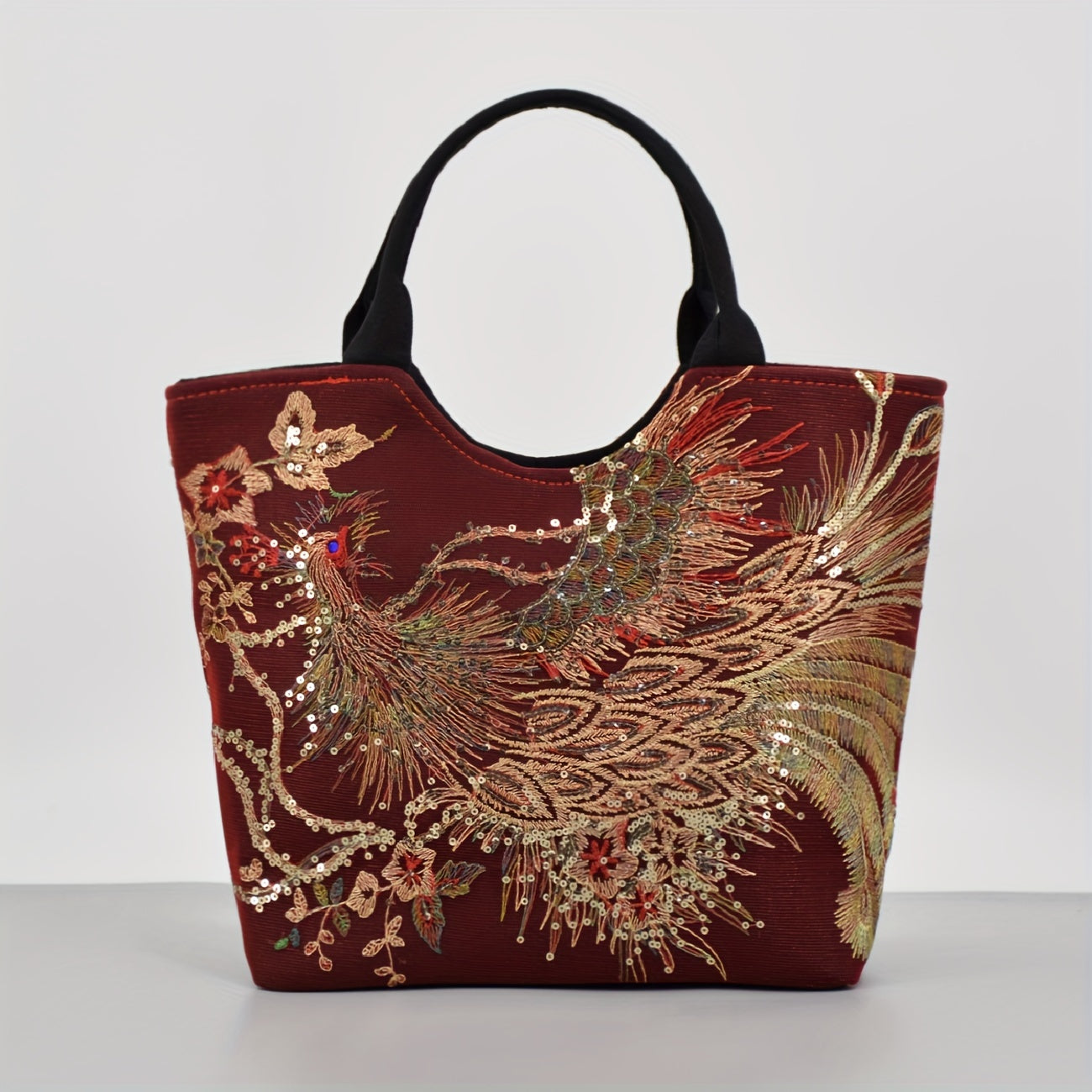 Chic Women's Embroidered Satchel Purse