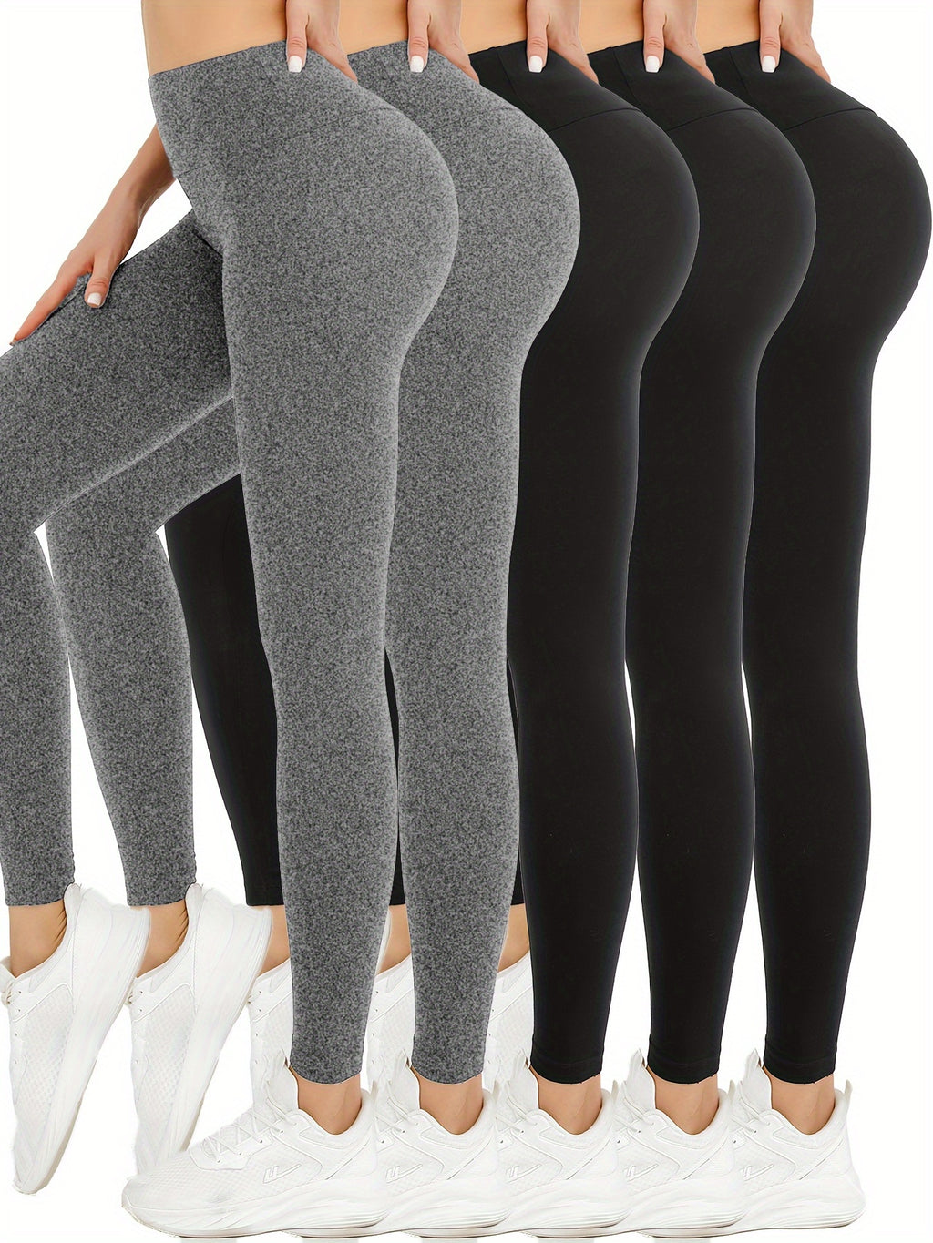 5-Pack Women's High Waisted Yoga Leggings