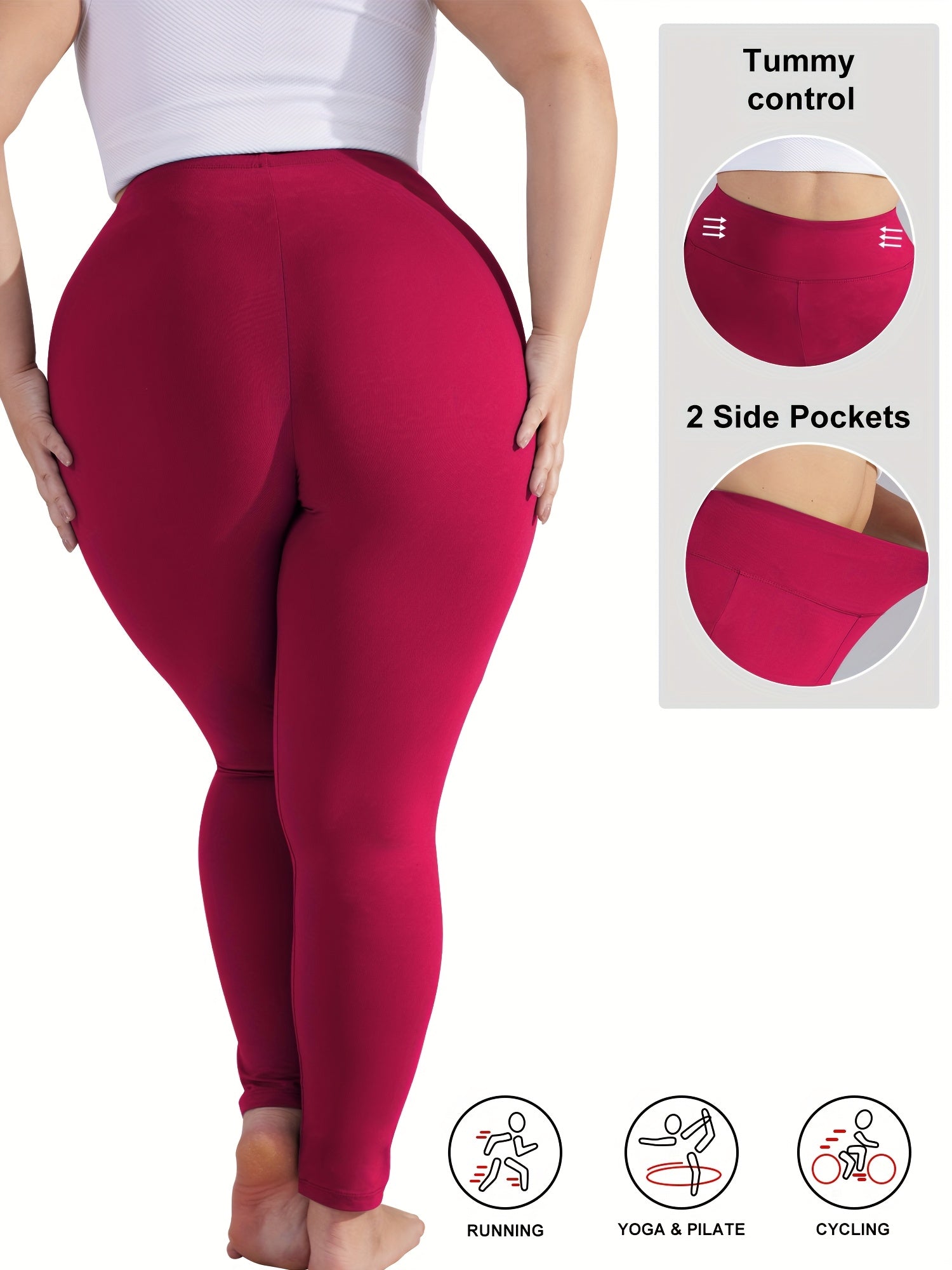 Women's Yoga Leggings with High Waistband, Moisture-Wicking, And Stretchy