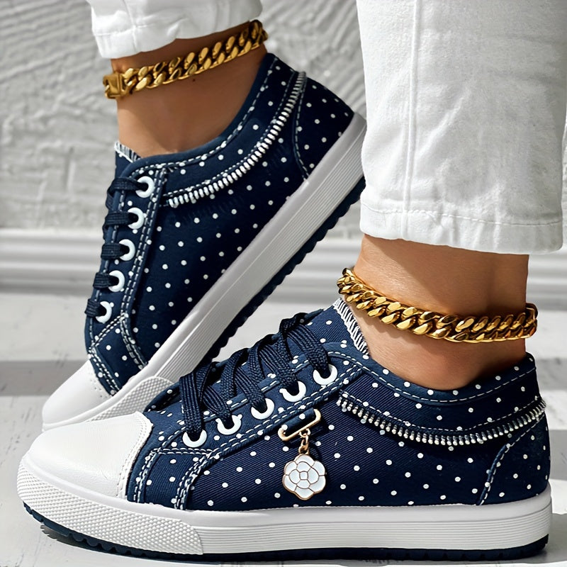 Women's Floral Mesh & Synthetic Cover Casual Sneakers