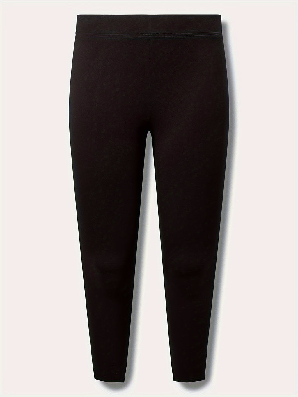 Plus Size High-Waisted Skinny Pants with Rear Hem Ripped Details