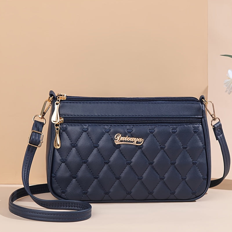 Fashionable Crossbody Bag with Multiple Layers and Large Capacity
