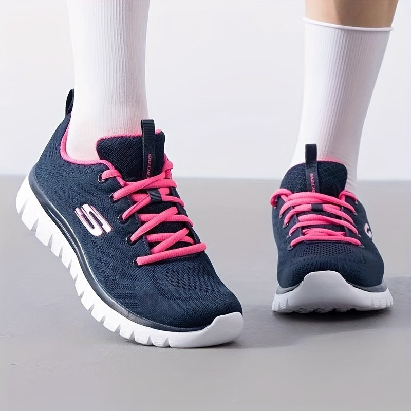 Skechers Women's Breathable Lightweight Sneakers - Arch Support & Stability Walking Shoes with Cushioned Insole
