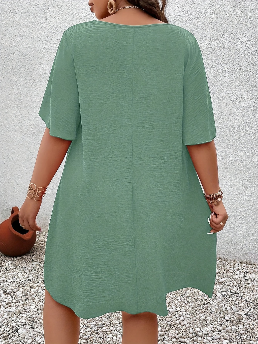 Elegant Square Neck Dress for Women