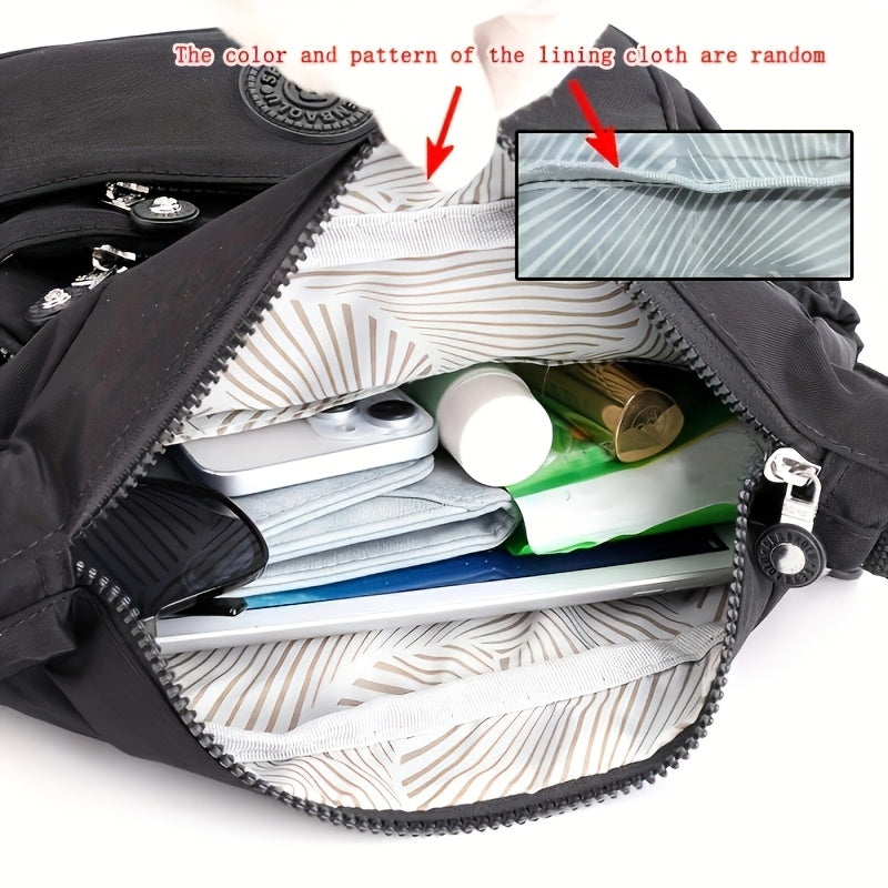 Chic Black Nylon Crossbody Bag for Women