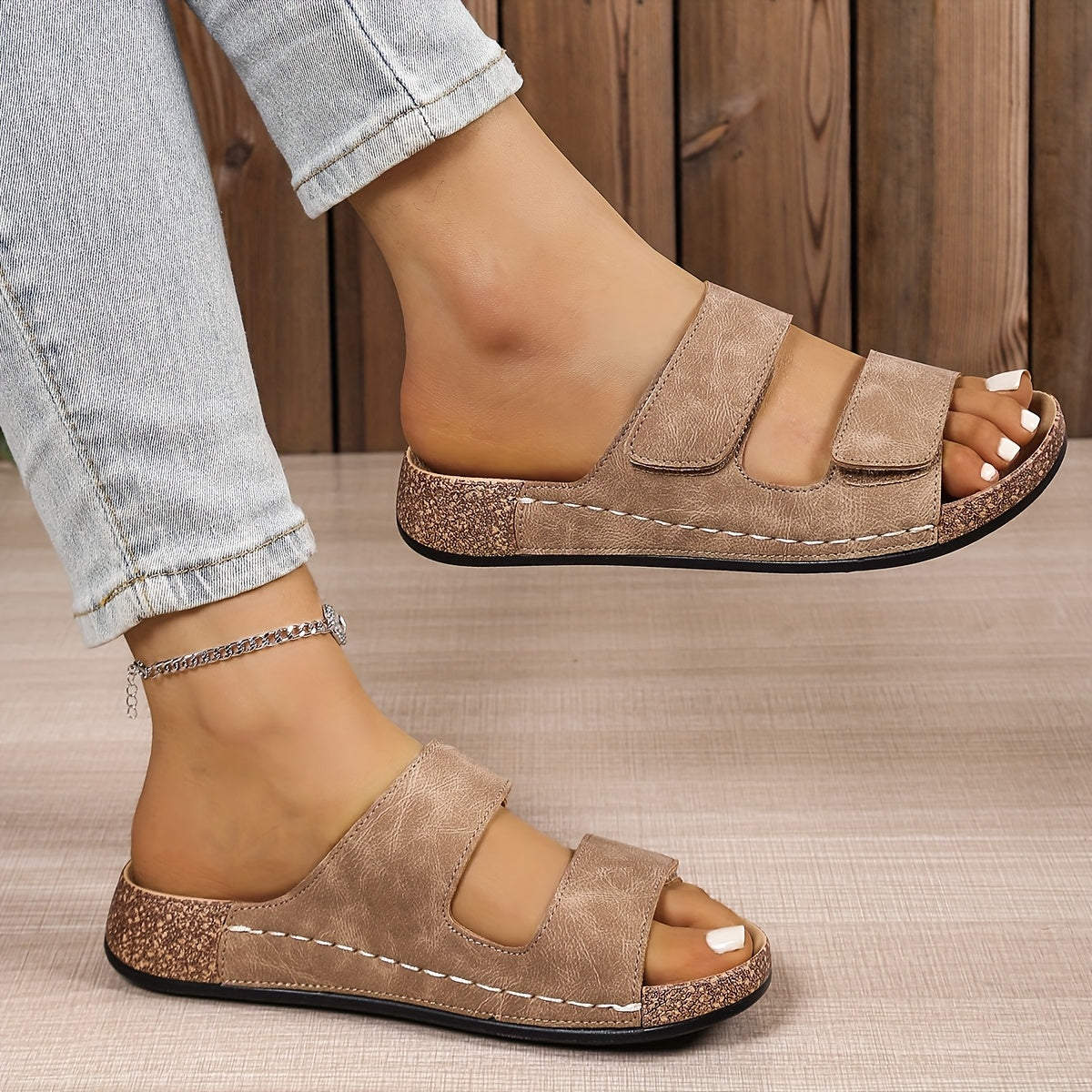 Women's Comfort Slide Sandals with Arch Support