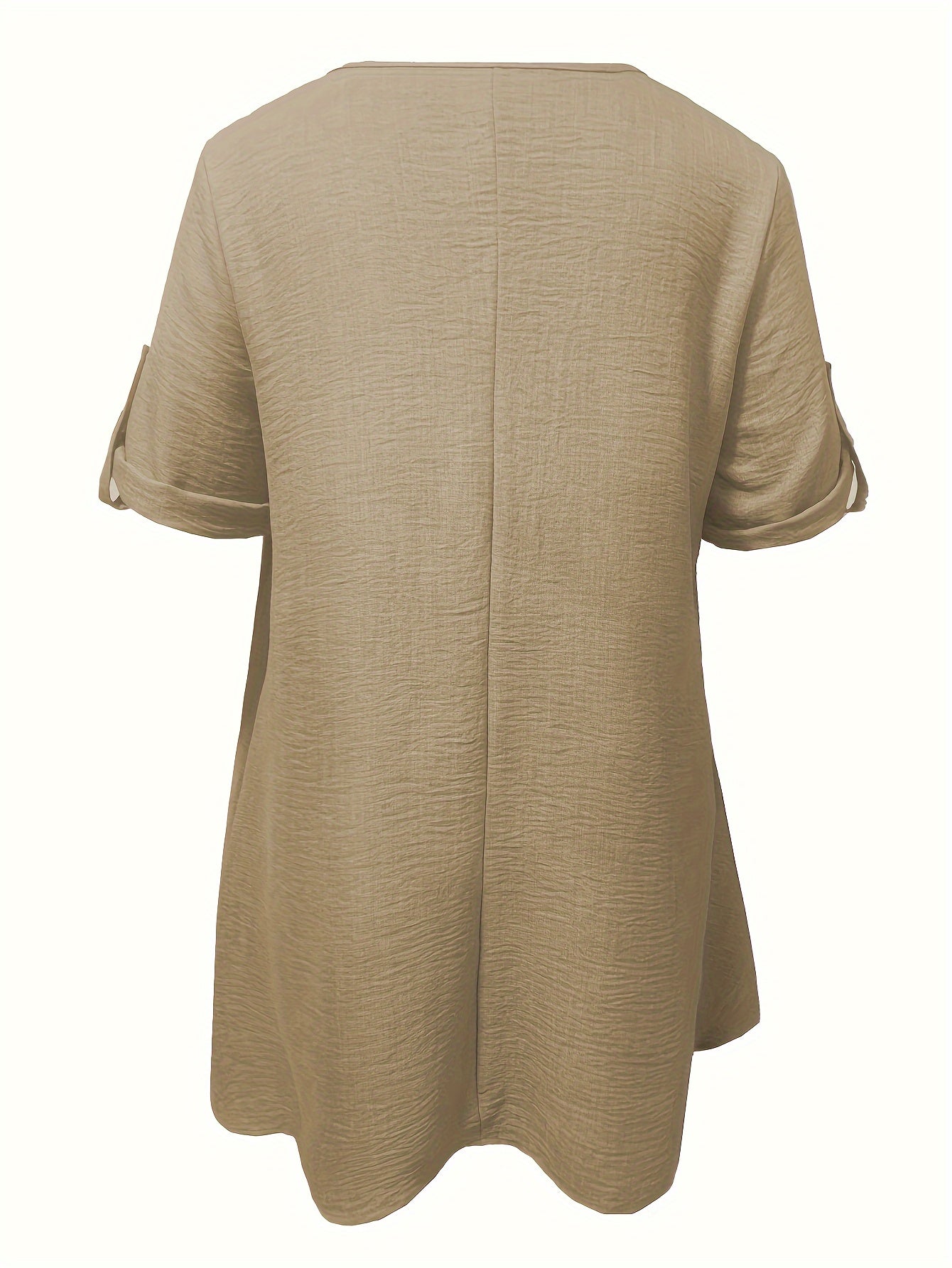Women's Plus Size Beige Peplum Dress
