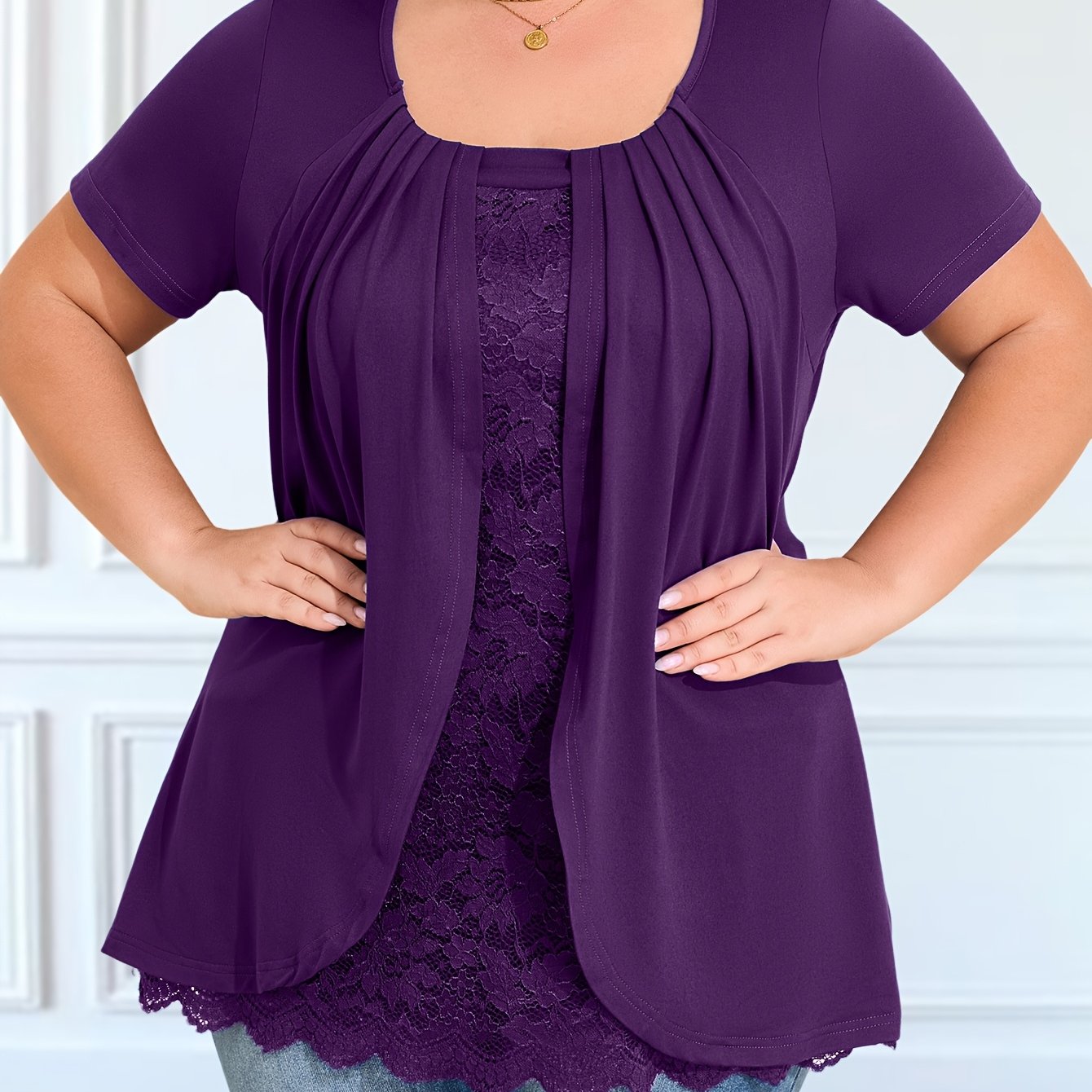 Polyester Blend Short Sleave T-Shirts for Women
