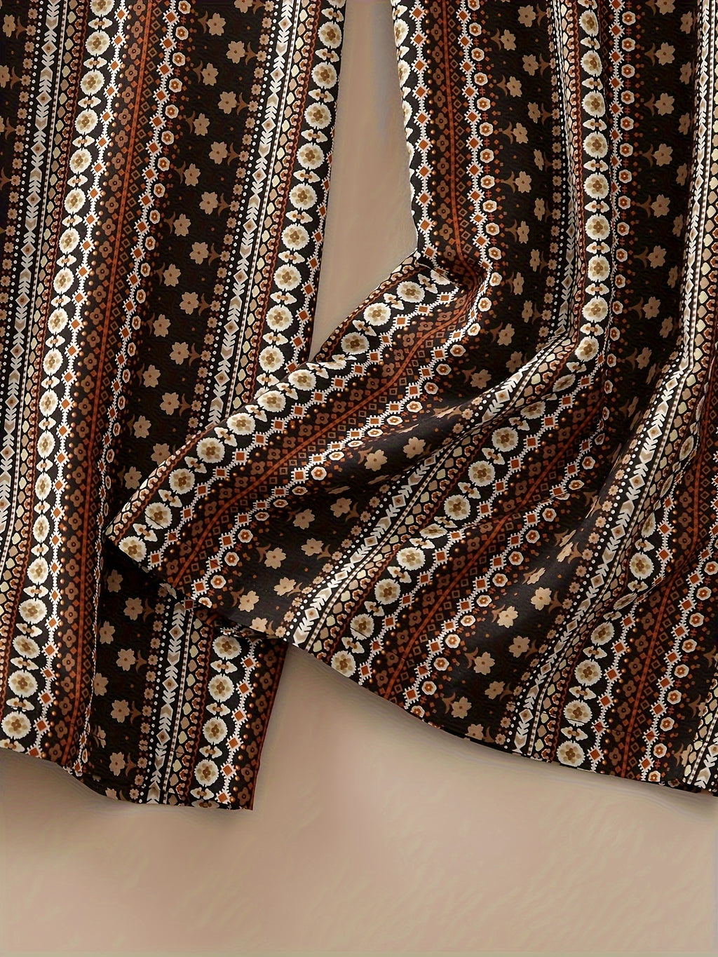 Plus Size Floral Print Straight Leg Pants for Women