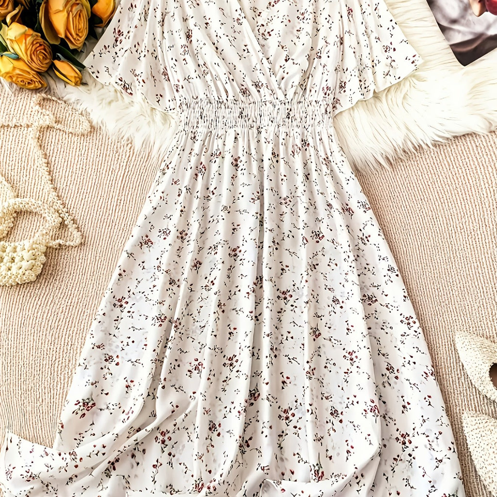 Elegant Plus Size V-Neck Dress