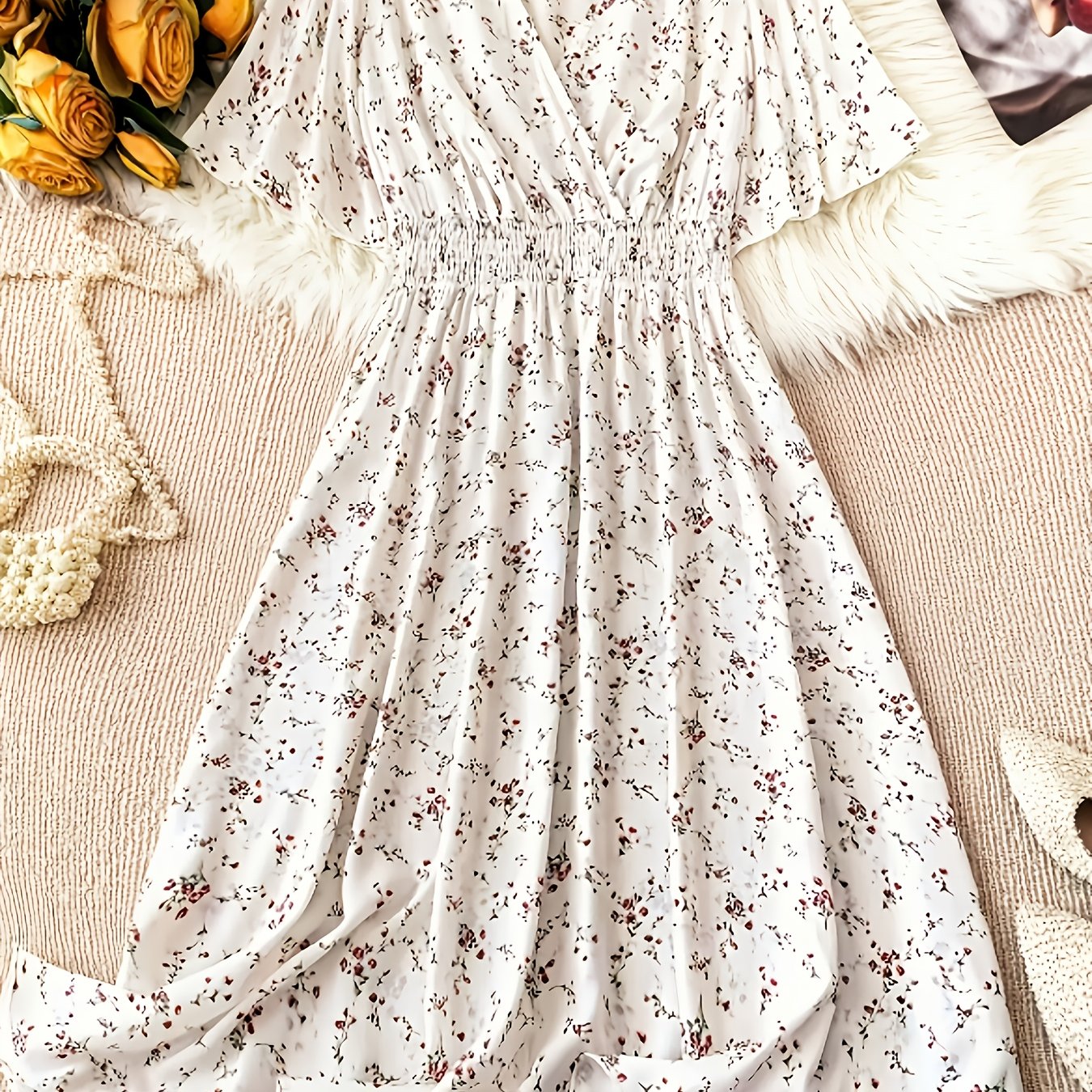 Elegant Plus Size V-Neck Dress