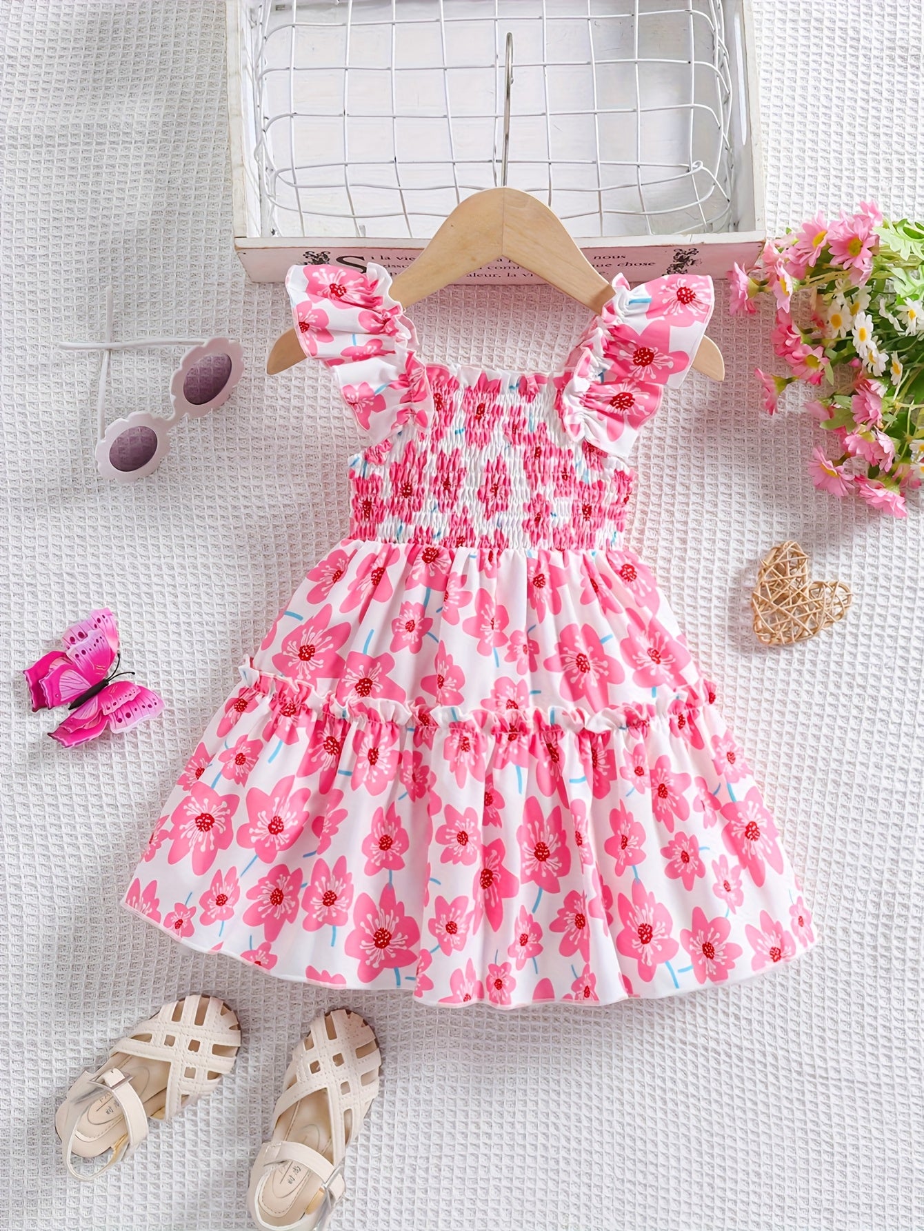 Sleeveless Summer Blossom Dress for Youngsters