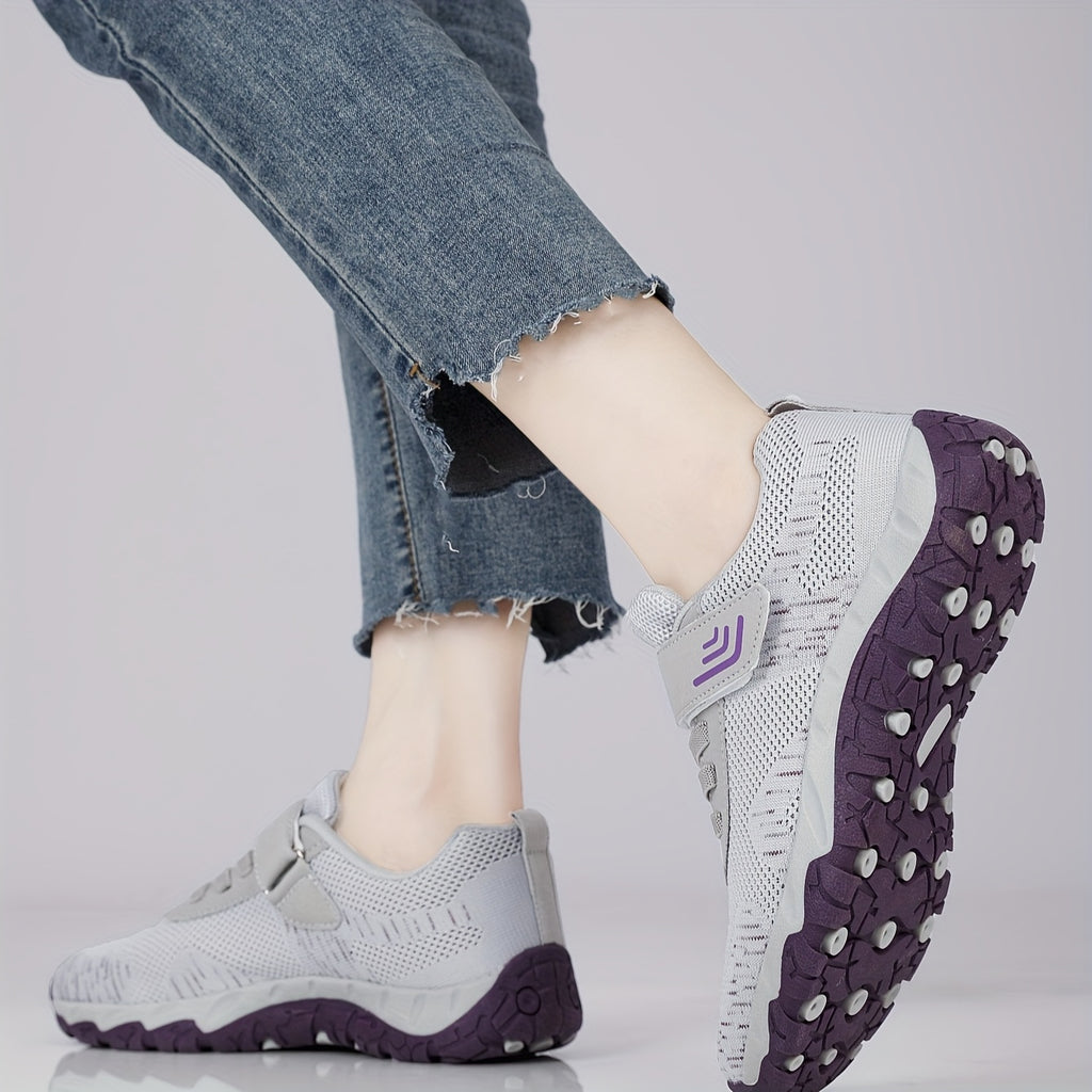 Non-Slip Gray Breathable Mesh Women's Sneakers