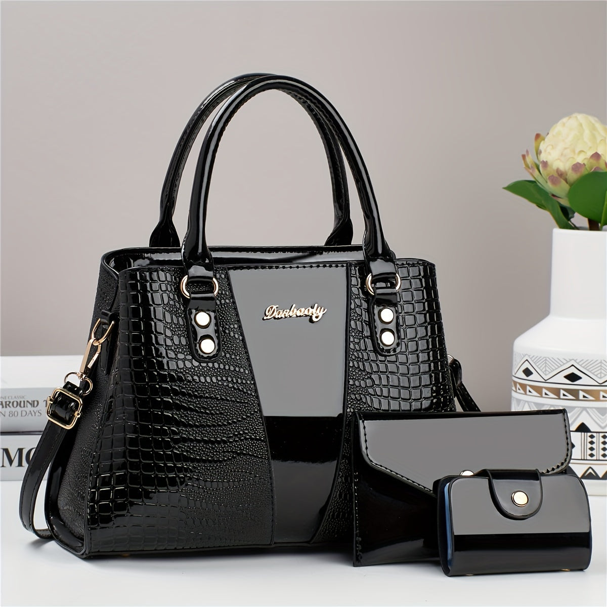 Three-Piece Women's Handbag Set