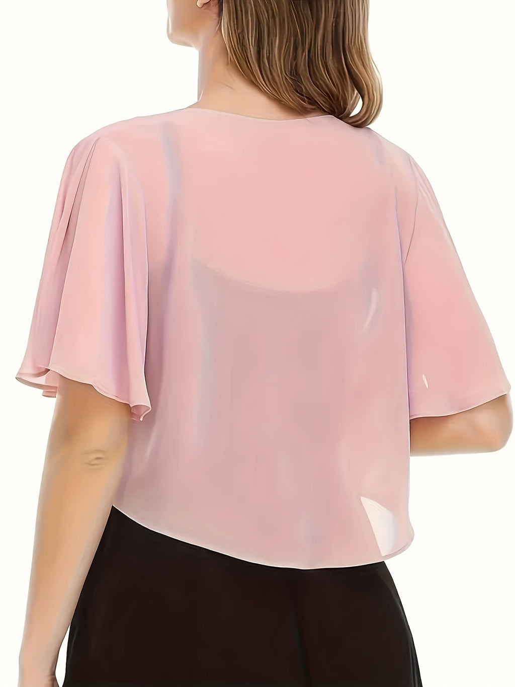 Light Breathable Women's Solid Color Short Sleeve Shirt Cardigan