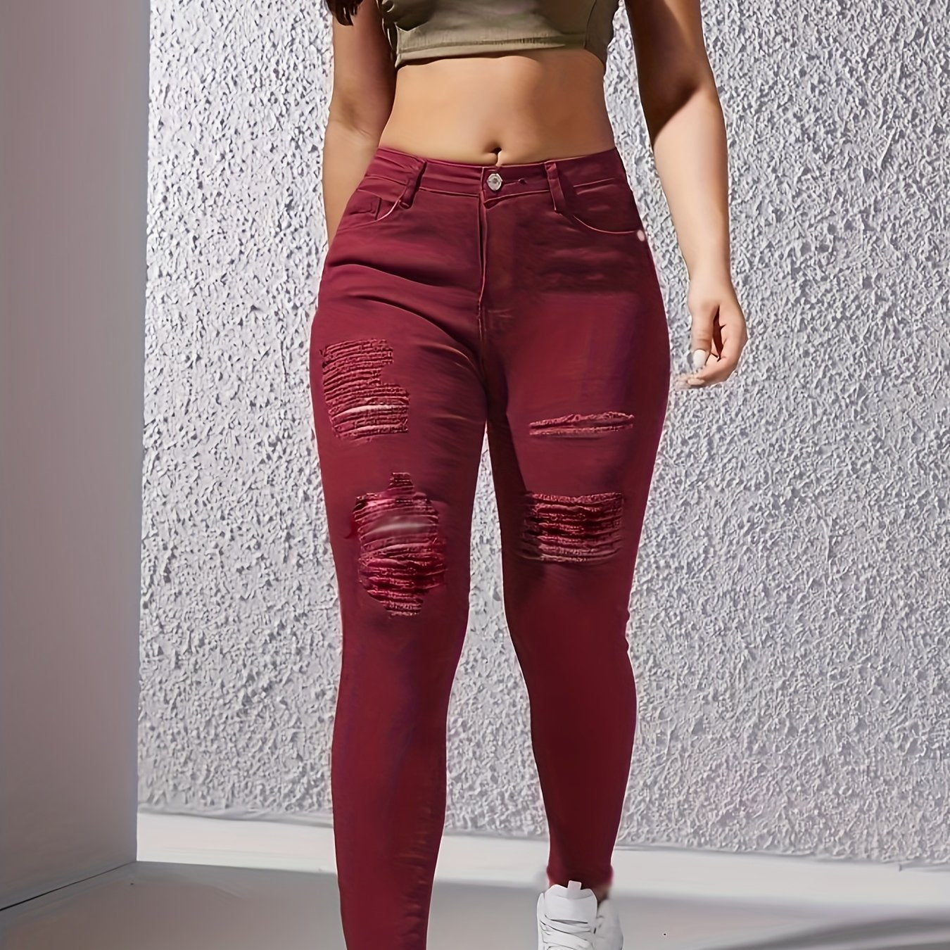 Women's Distressed Skinny Jeans