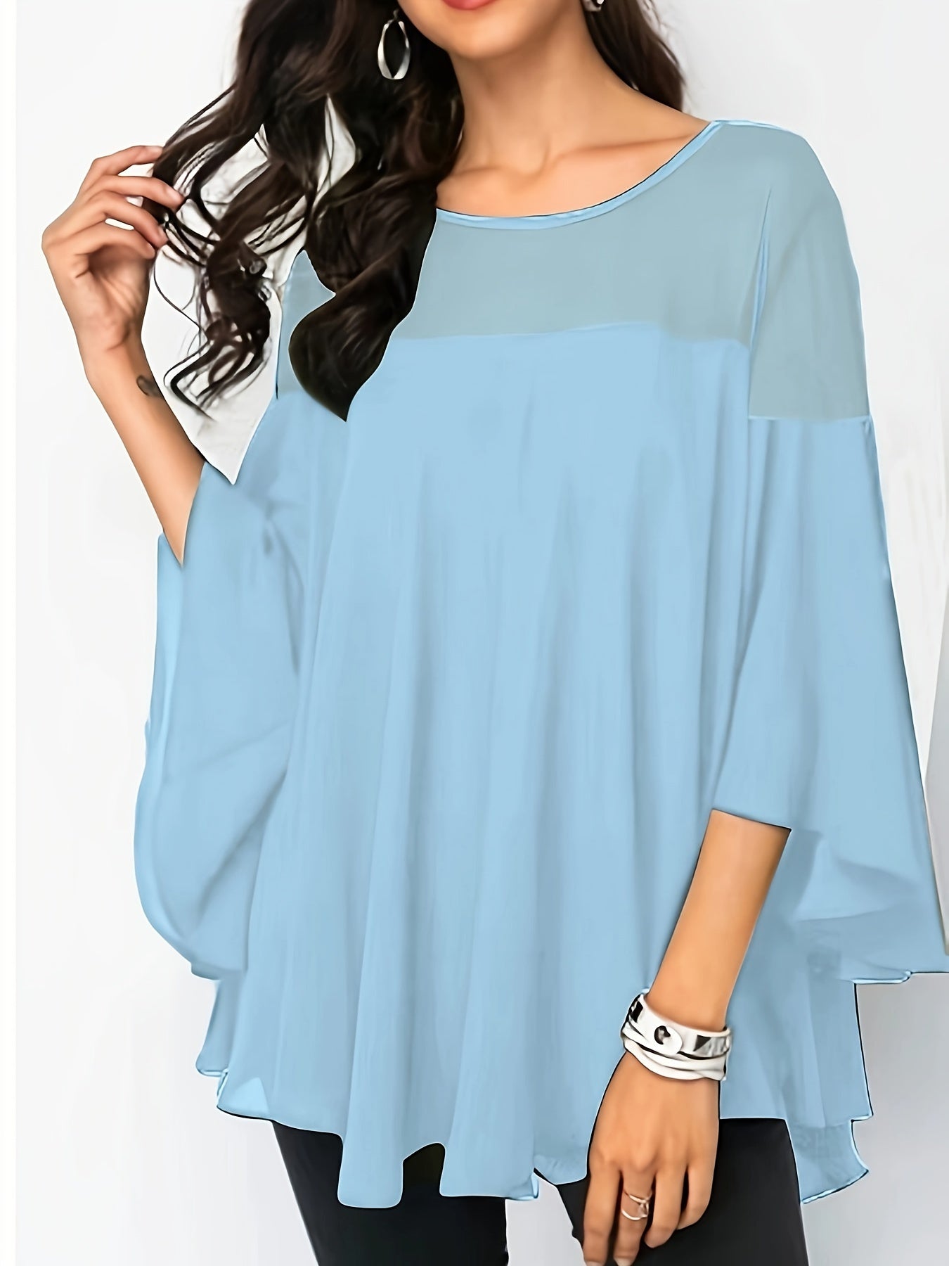 Vibrant Green Short Sleeve Blouse with Lace Trim