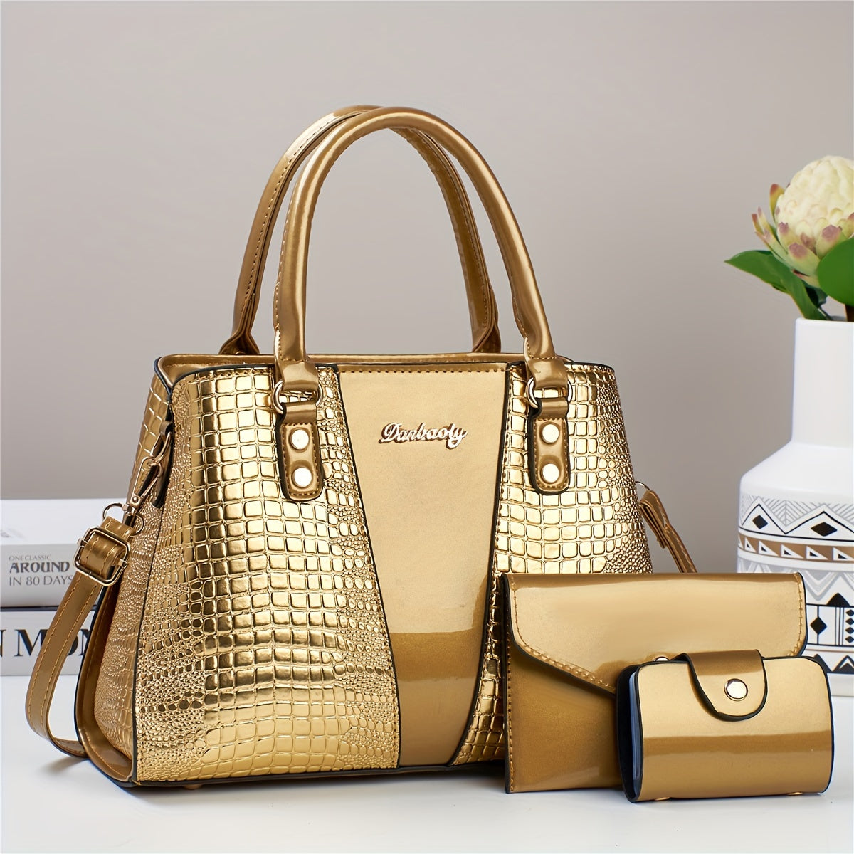 Three-Piece Women's Handbag Set