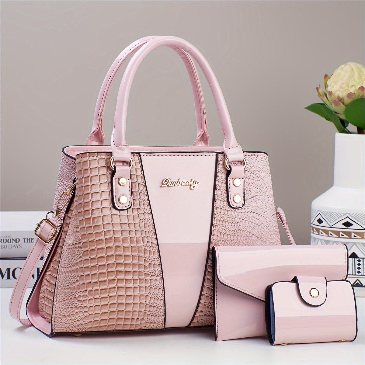 Three-Piece Women's Handbag Set