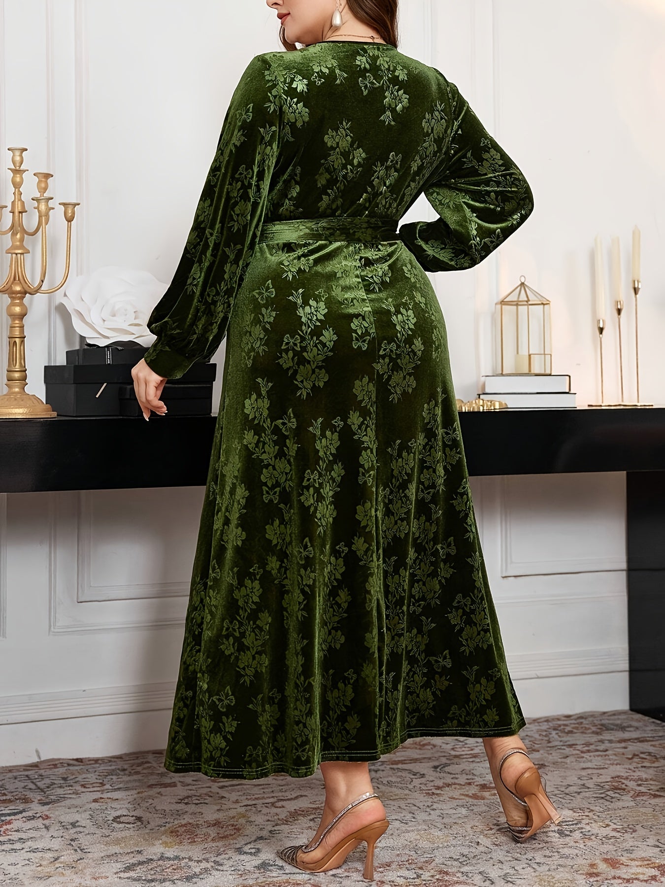 Women's Plus Size Fashion Autumn/Winter New Halloween Christmas Warm Velvet Embossed