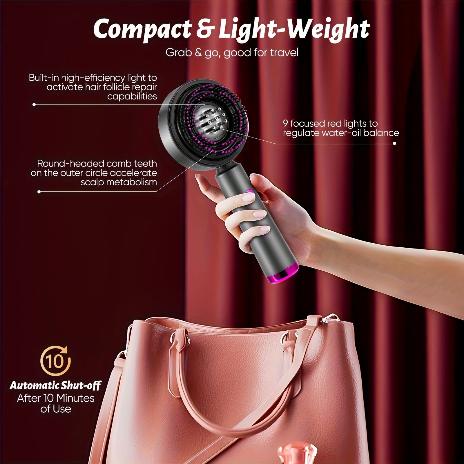 Scalp Massage Brush, Hair Straightening Comb, 3-in-1