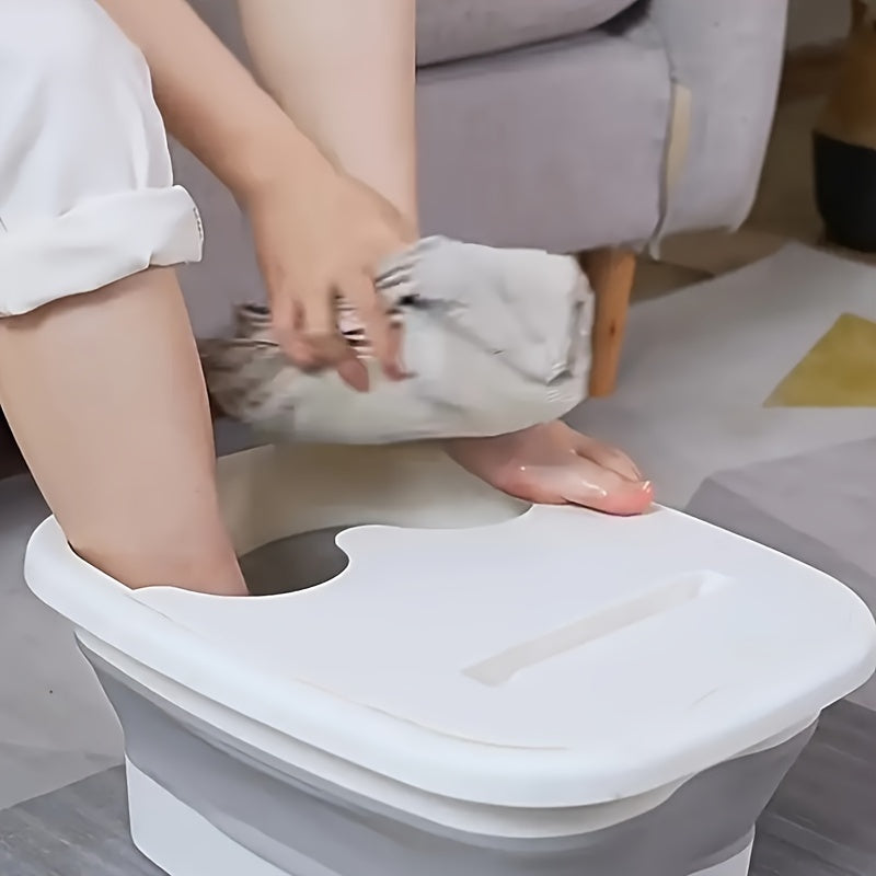 Foldable Foot Spa Bath Basin - Large Foot Soak Tub, Unscented, Manual Operation, No Battery Required