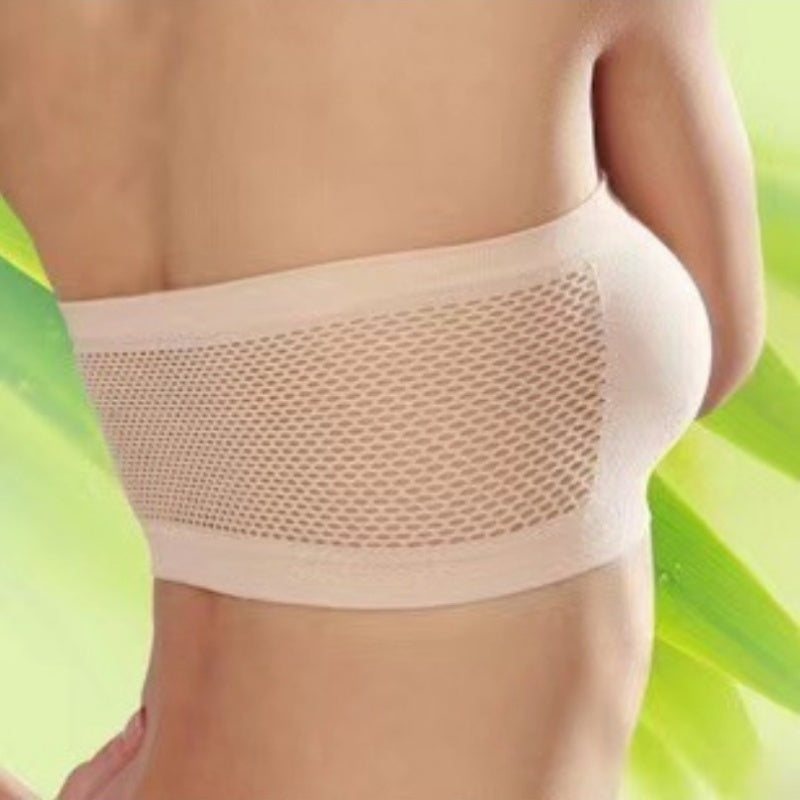 Semi-Sheer Polyester Comfortable & Soft Stretch Strapless Bandeau Bra