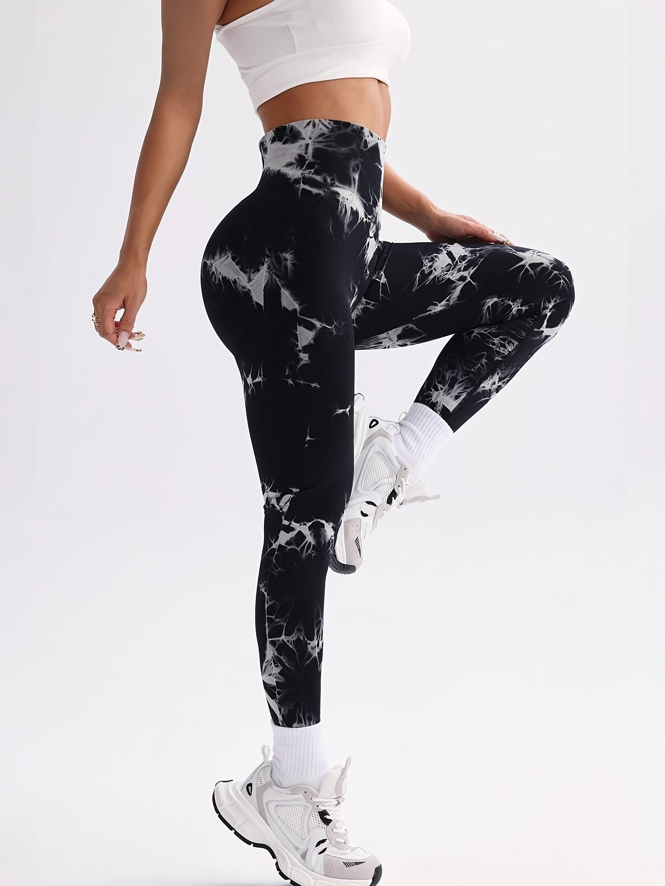 Women's High-Waist Seamless Yoga Leggings Stretchy Breathable