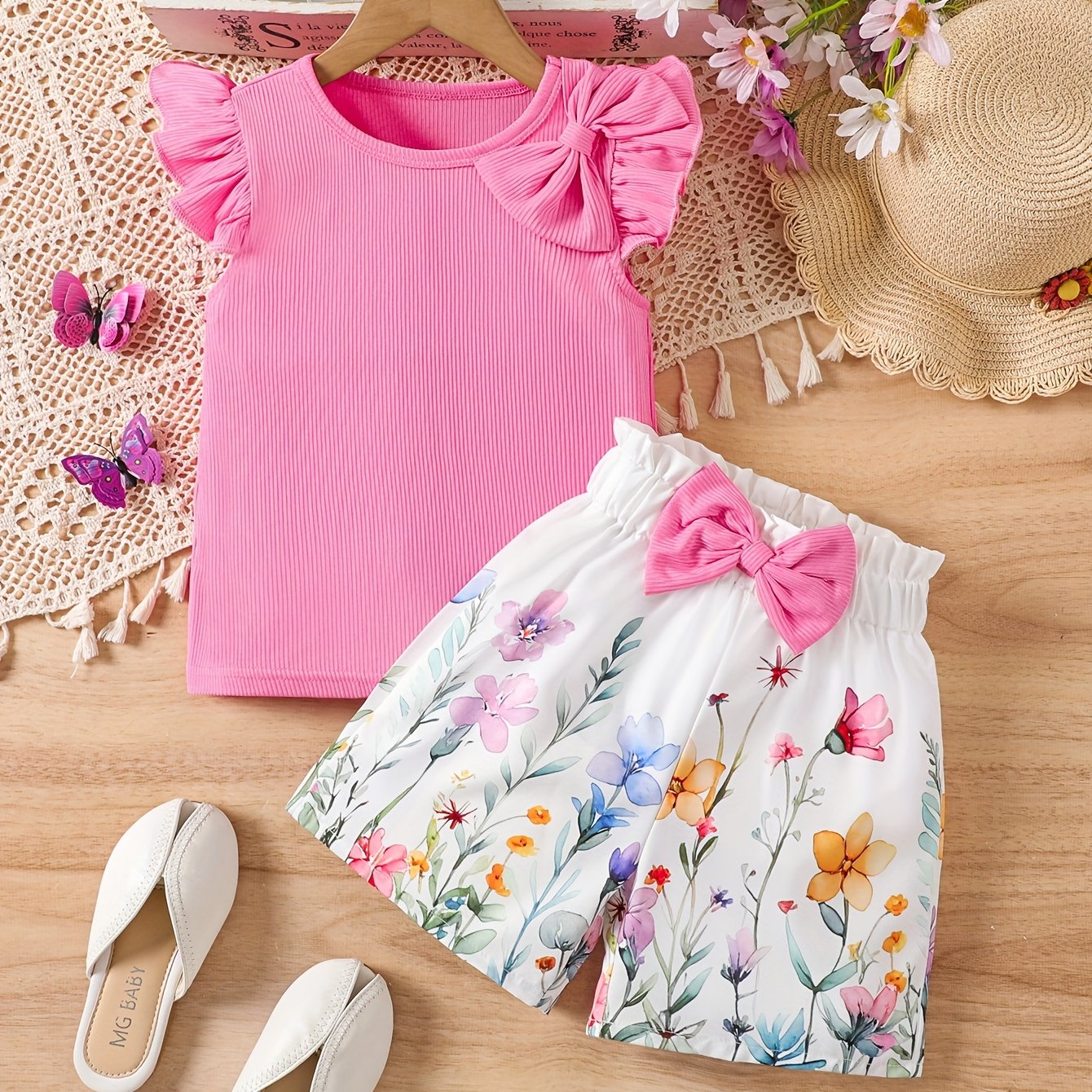 Two-Piece Girls' Shorts Set