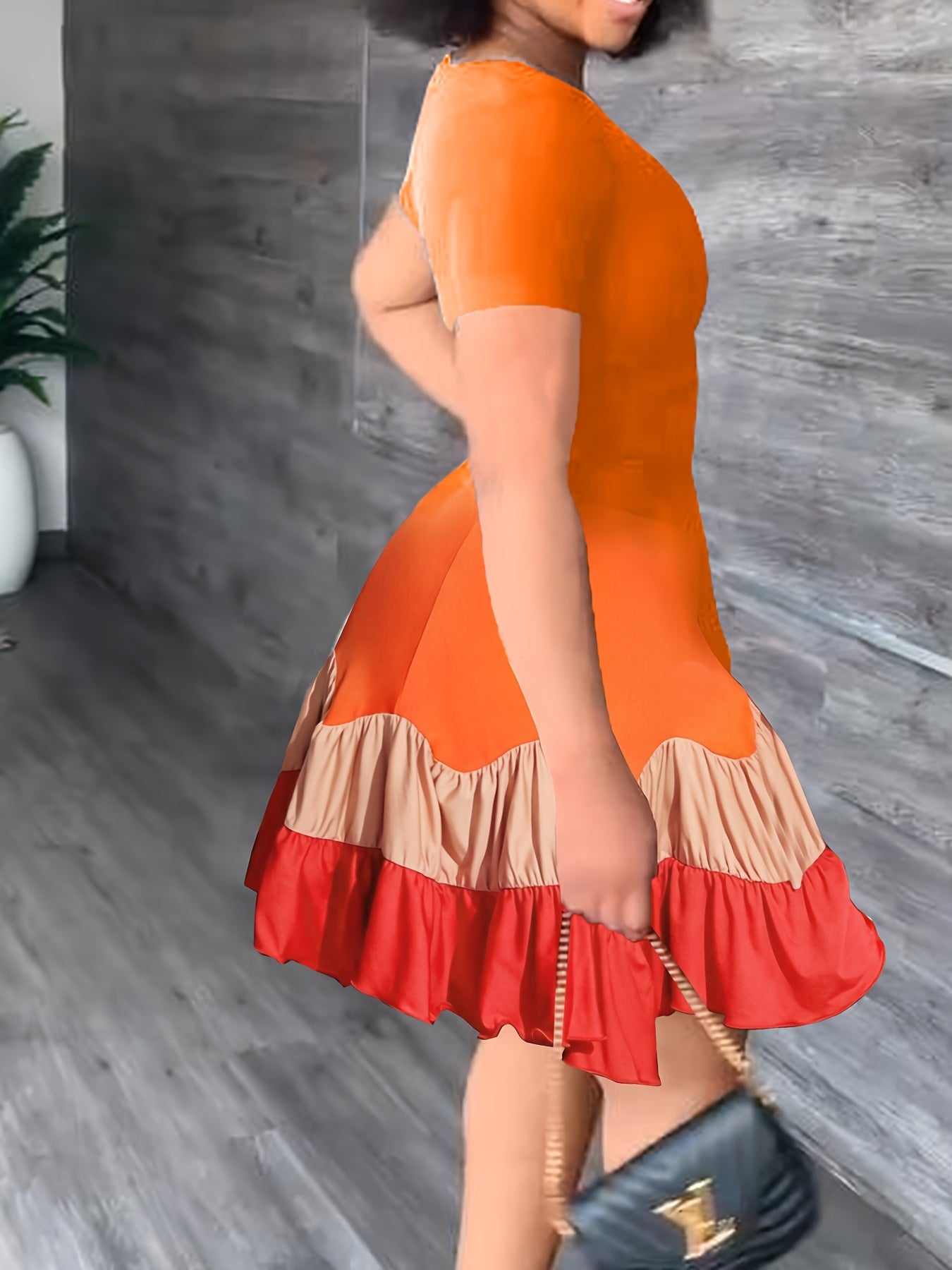 Women's Summer Vacation-Ready A-Line Dress with Ruffled Hem