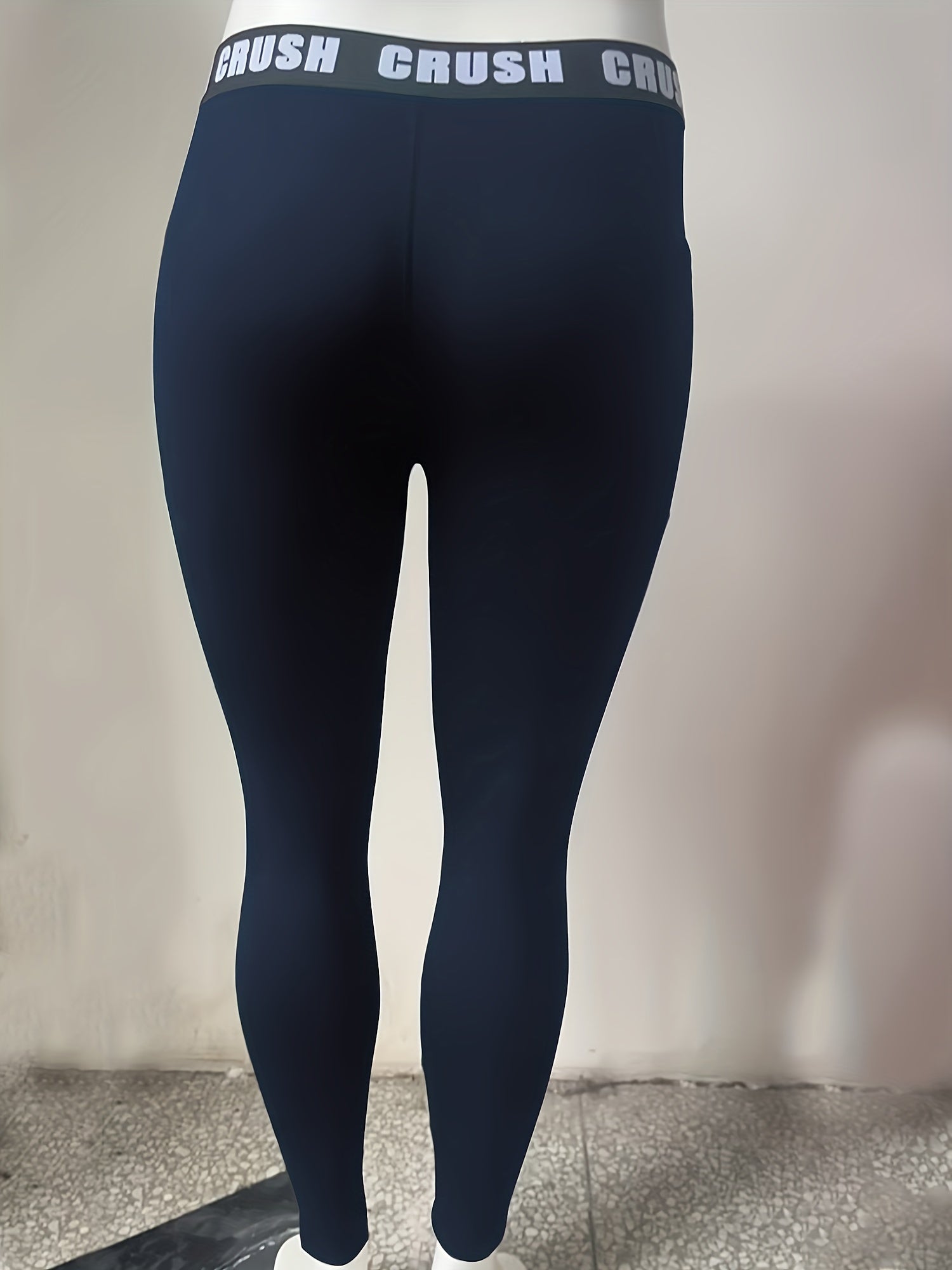 Plus Size Letters And Wide Elastic Bands Leggings
