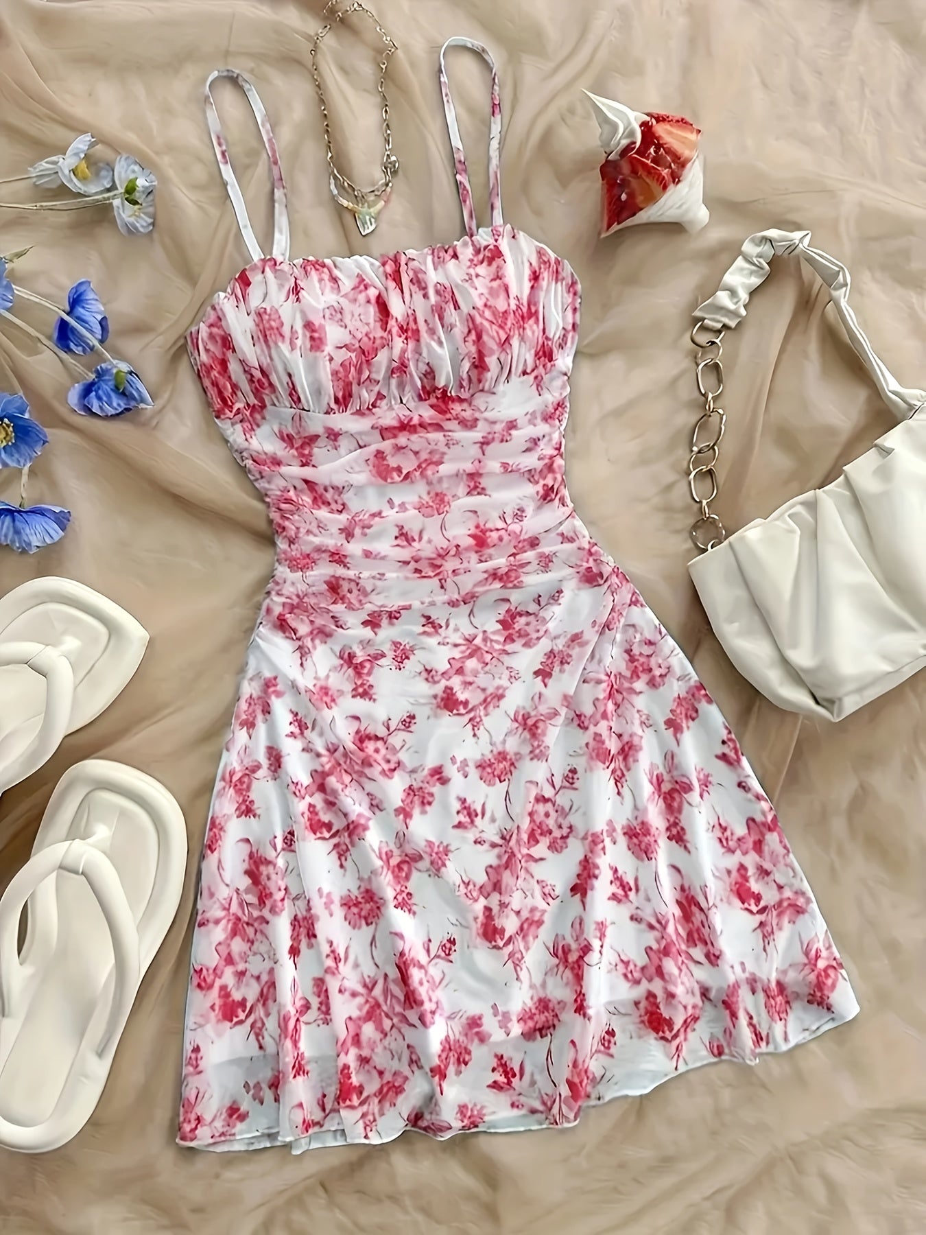 Stylish All-Season Polyester Sundress