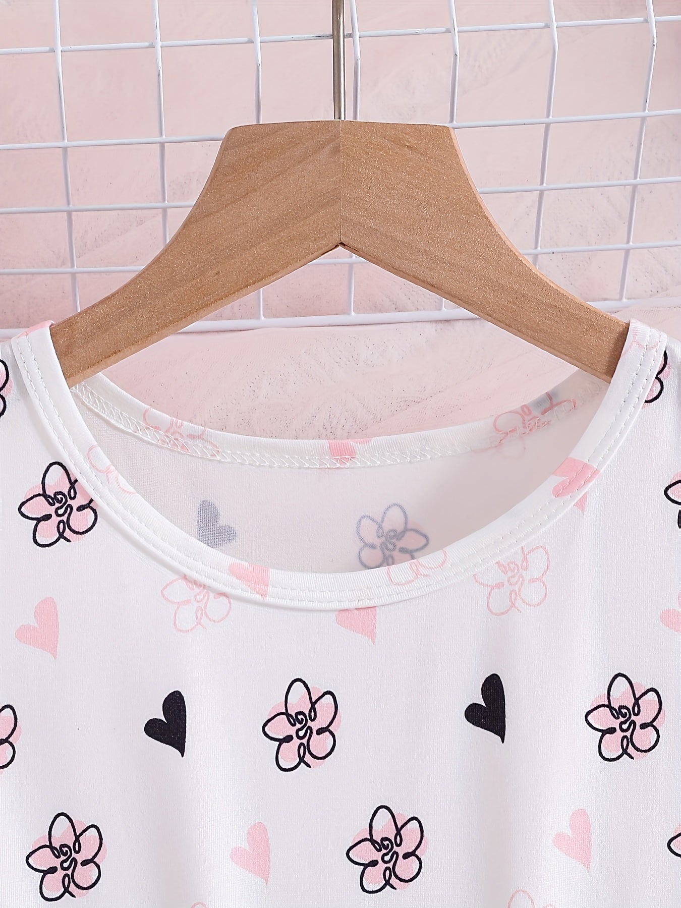 Summer Party Girls' Sweet Style Heart & Cartoon Mouse Print Dress