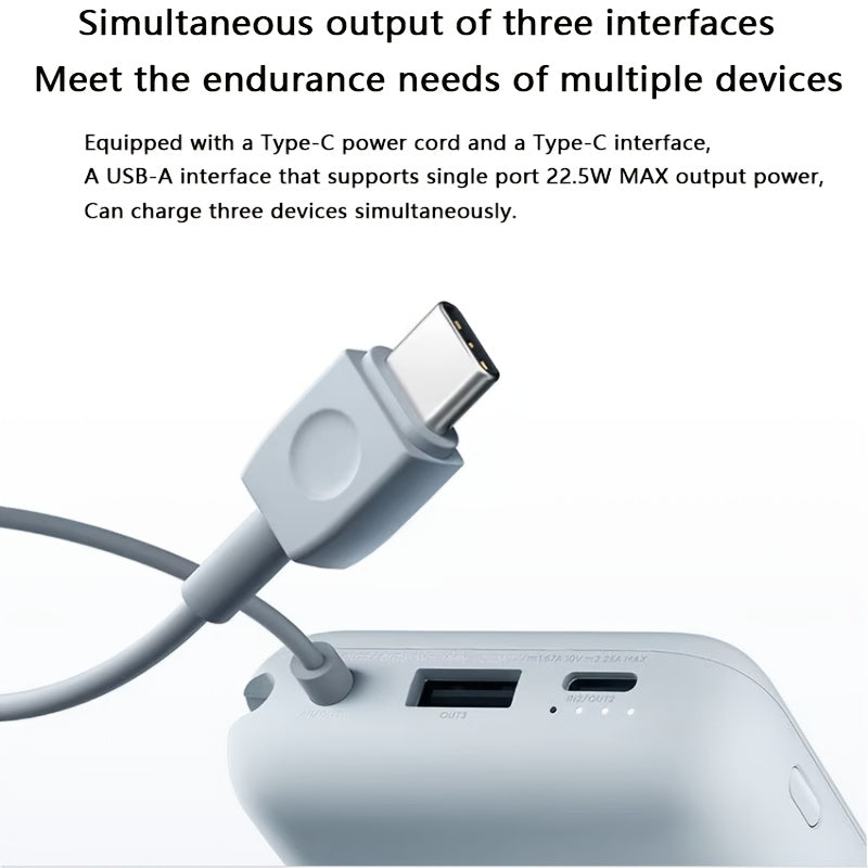 Xiaomi 10000mAh Fast Charging Power Bank with Built-in USB-C Port & Wireless Charging