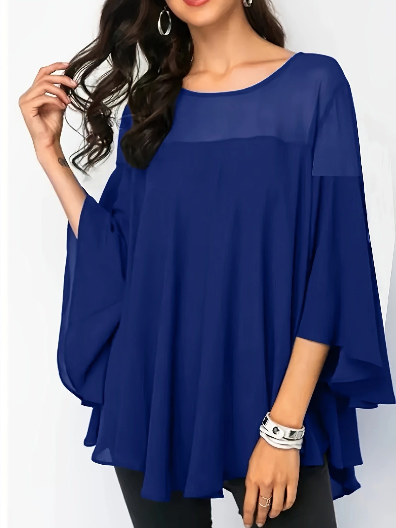 Vibrant Green Short Sleeve Blouse with Lace Trim