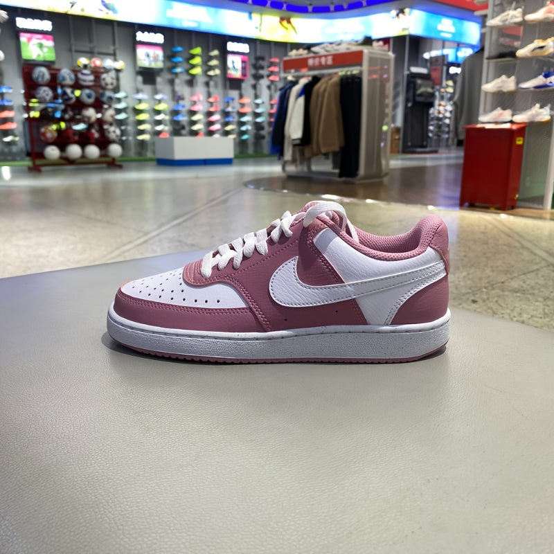 Nike Women's Sneakers - Lightweight Cushioned Air Cushioning, Pastel Pink & White Low-Top Shoes with Arch Support