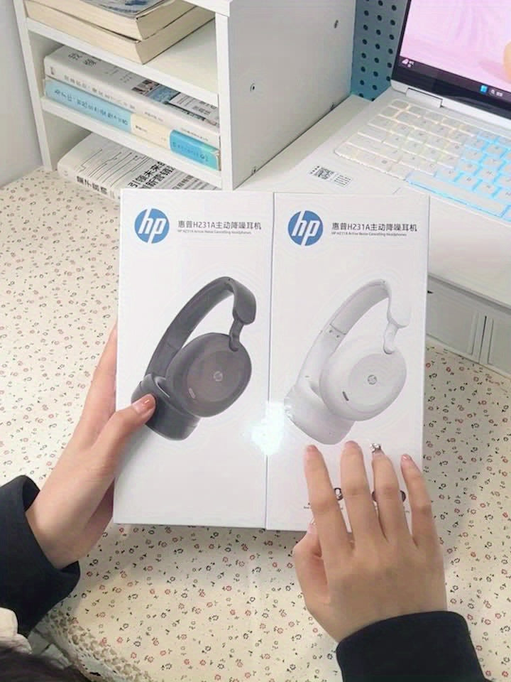 HP Wireless Over-Ear Headphones, Active Noise Cancelling, ENC Call Noise Reduction