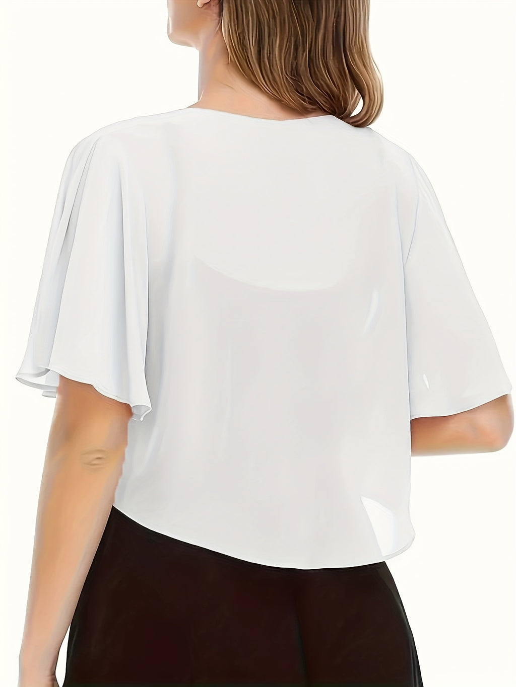 Light Breathable Women's Solid Color Short Sleeve Shirt Cardigan