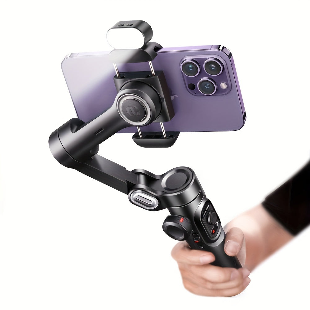 XE Kit 3-Axis Smartphone Gimbal Stabilizer & AI Tracker with CCT/RGB Fill Light