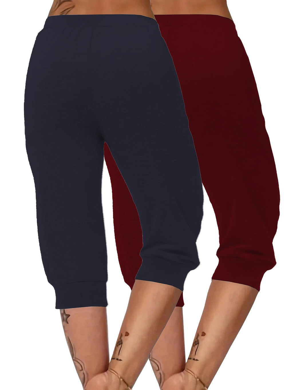 Women's 2-Pack Harem Bermuda Shorts - Loose Fit