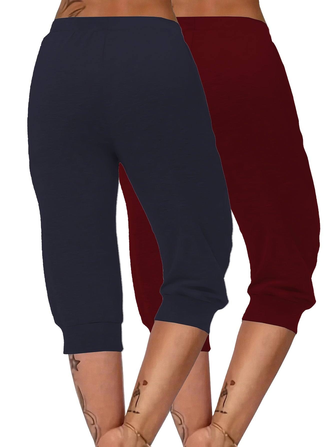 Women's 2-Pack Harem Bermuda Shorts - Loose Fit