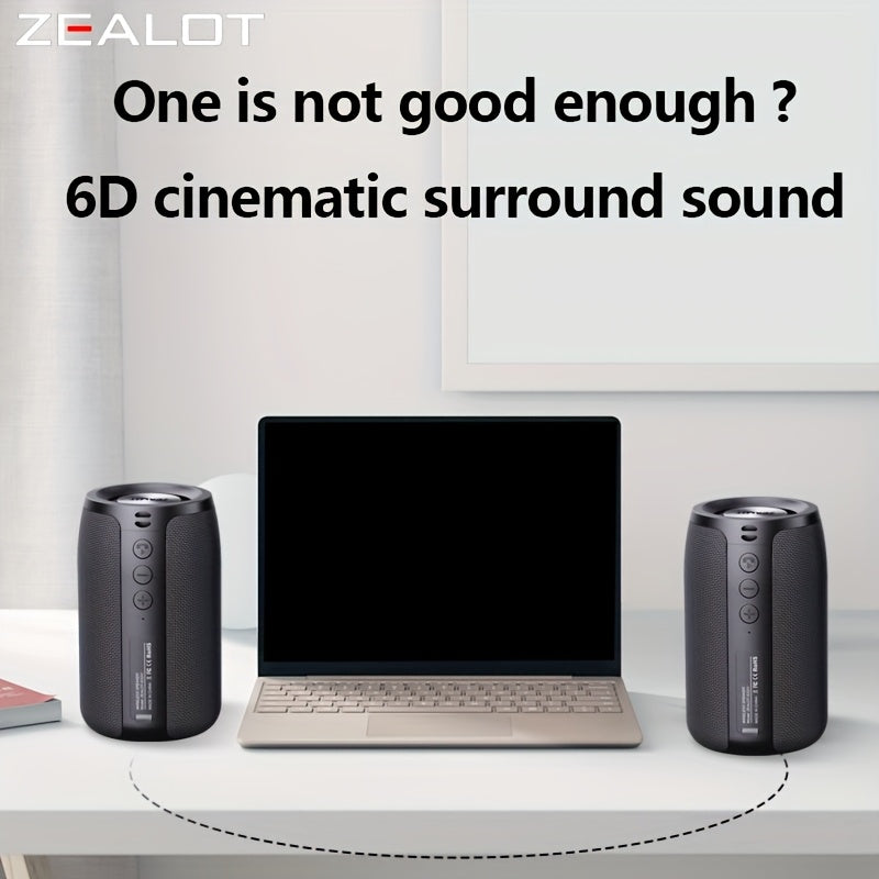 S32 Wireless Speakers Two Wireless Microphones, Portable Design, Booming Bass