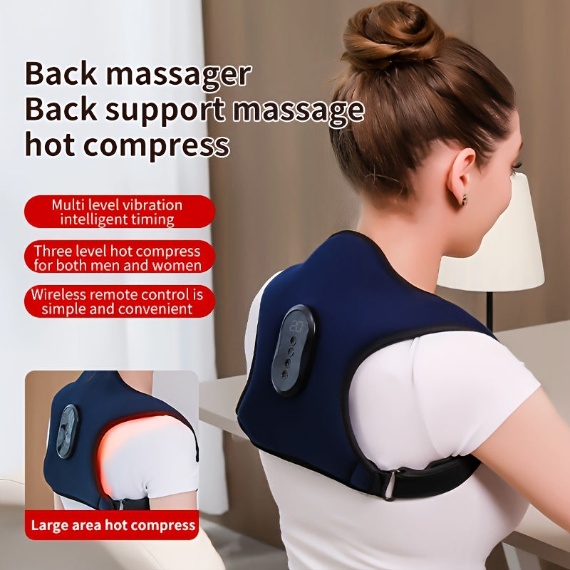 Multifunctional Back and Shoulder Massager with Vibration and Heating