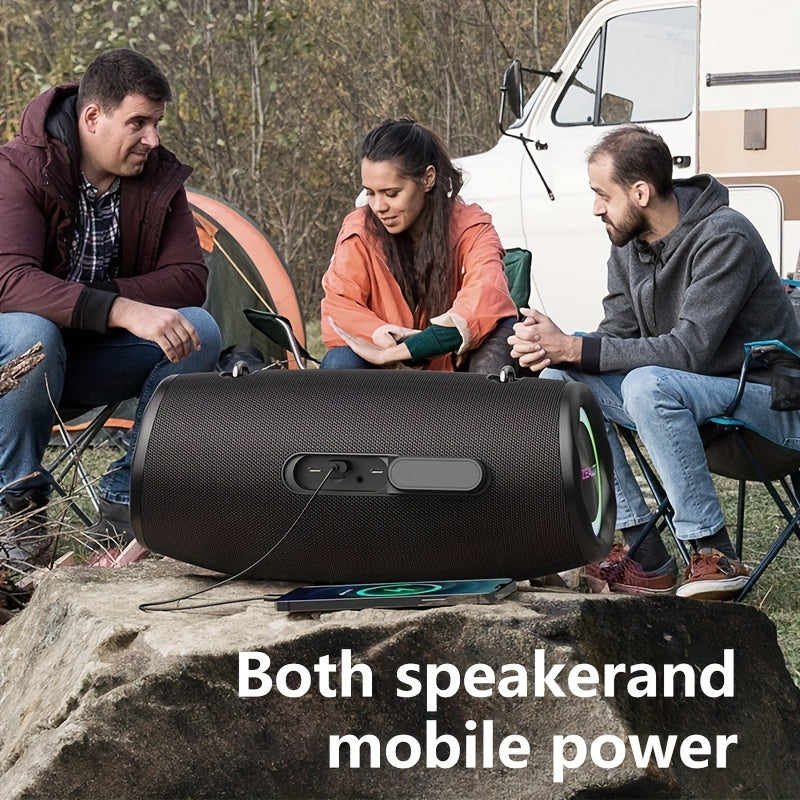 80W Outdoor Portable Subwoofer Wireless Speaker with Shoulder Belt