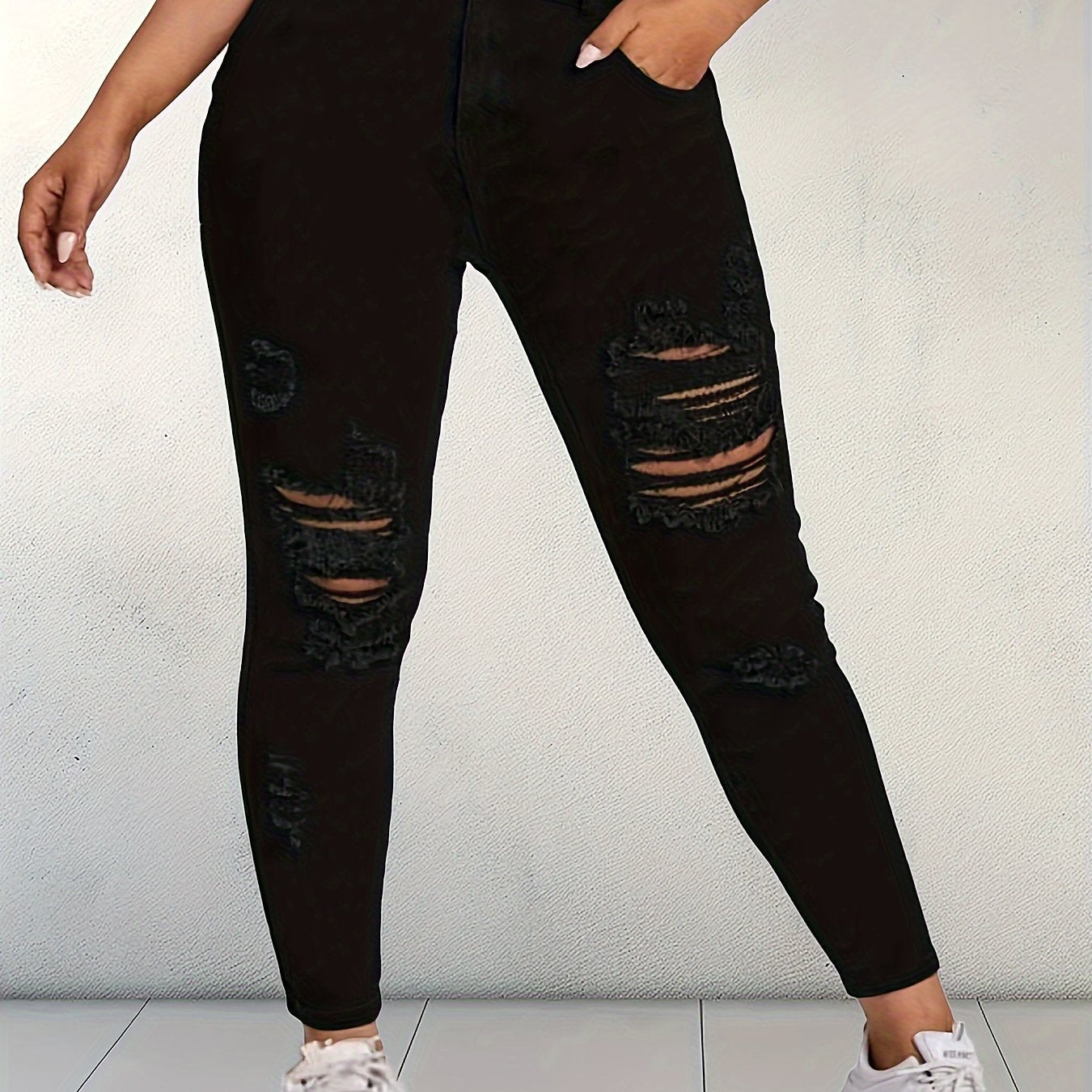 Women's High-Waisted Skinny Jeans - Stretchy Non-See-Through Leggings