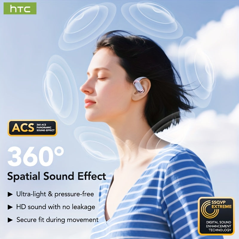 HTC NE28 Open-Source OWS Translation Earbuds with 6.0 Low Latency, Wireless, USB Charging, Battery