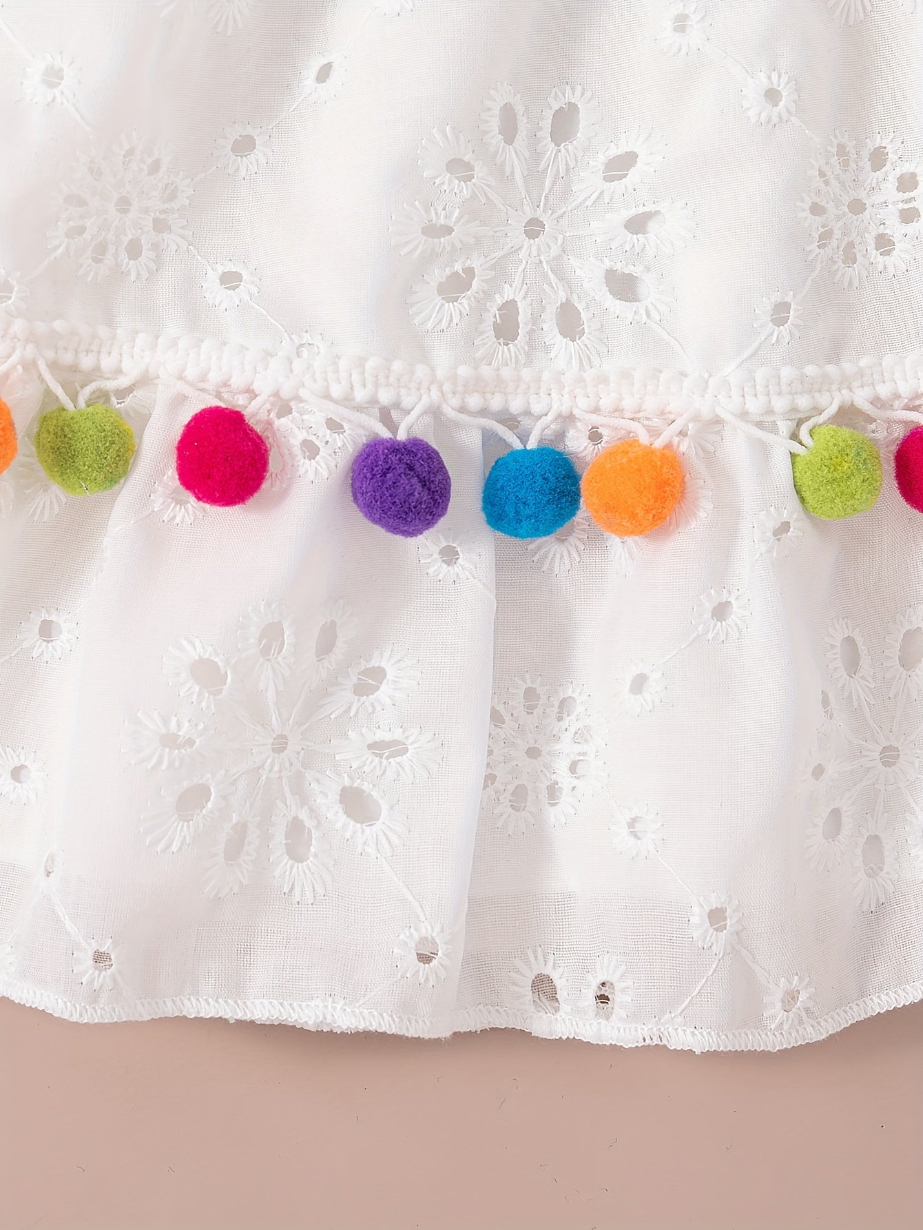 Summer Daily Casual Out Square Neck Sleeveless Solid Color Ball Decorated Regular Fit